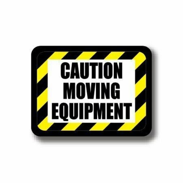 Ergomat 12in x 12in RECTANGLE SIGNS - CAUTION MOVING EQUIPMENT DSV-SIGN 144 #2398 -UEN